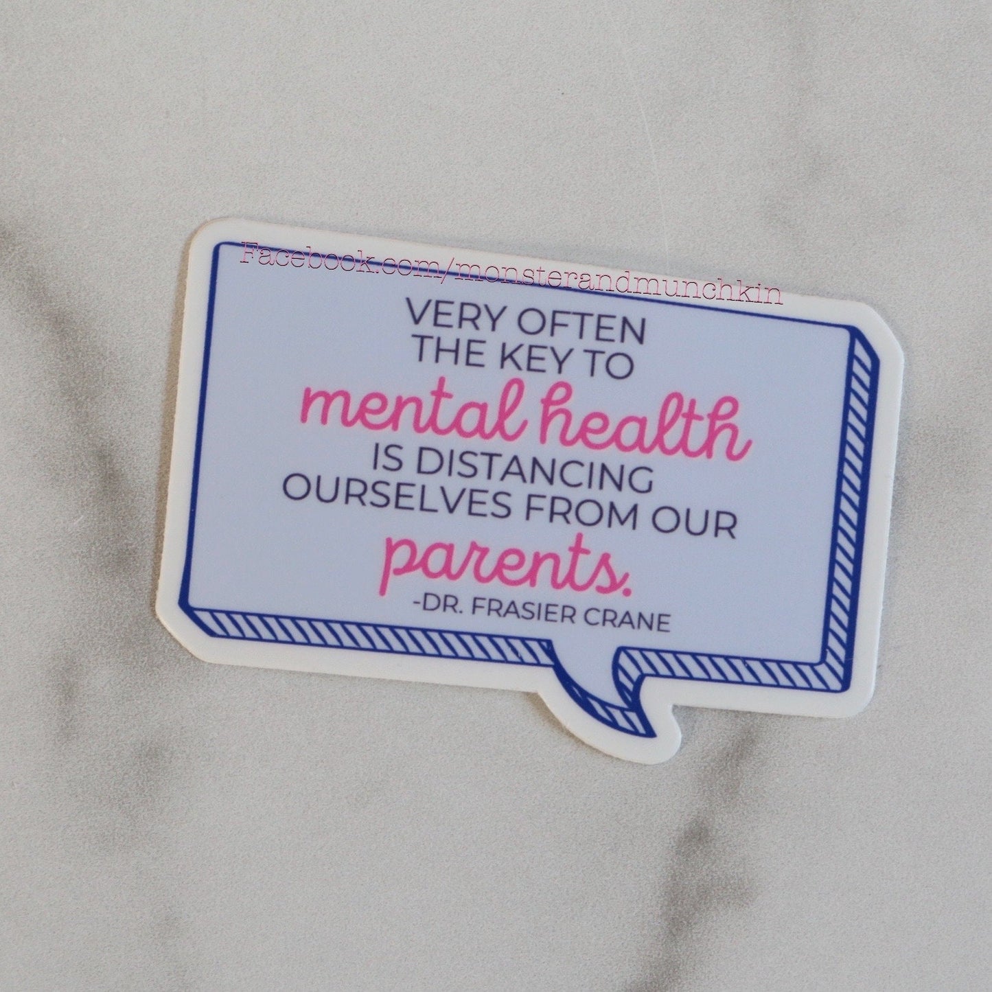 Frasier Crane Key to Mental Health Sticker