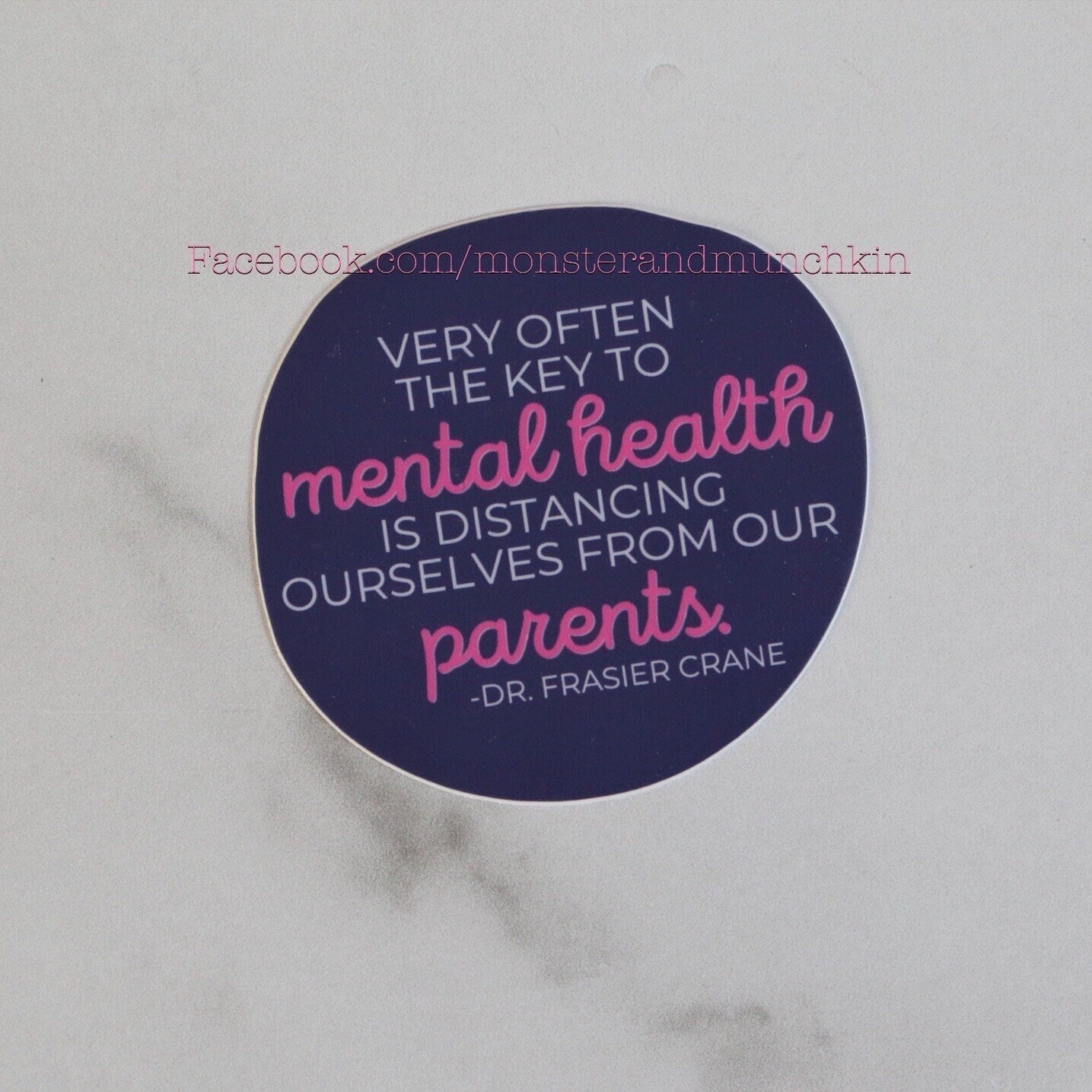 Frasier Crane Key to Mental Health Sticker