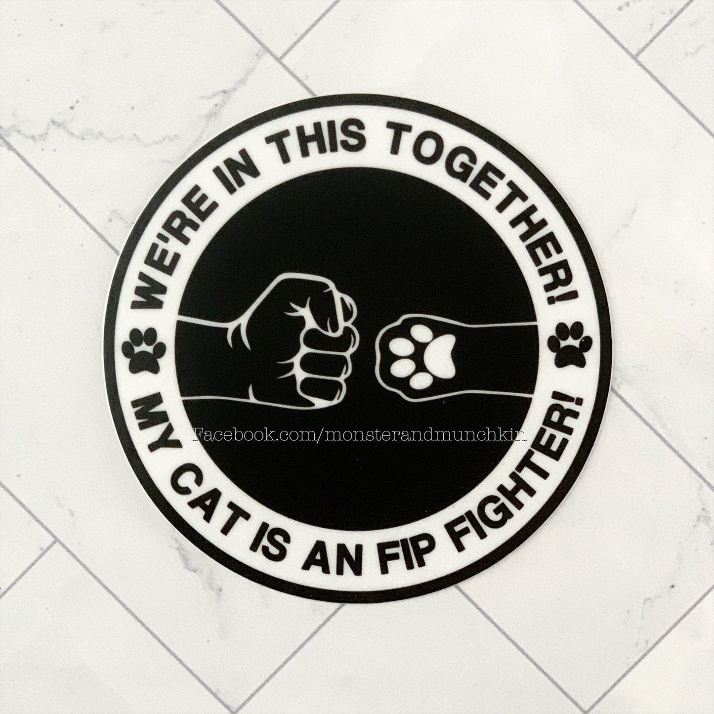 My Cat is an FIP Fighter Sticker